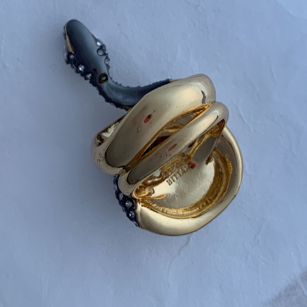 Alexis Bittar Vanitas Coiled Serpent Crystal Snake  Cocktail Ring - Picture 12 of 16